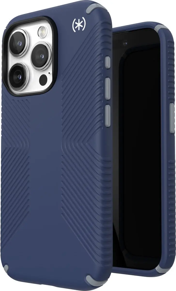 Speck Presidio2 Grip iPhone 15 Pro Hoesje - Blauw - afbeelding 6 van 6