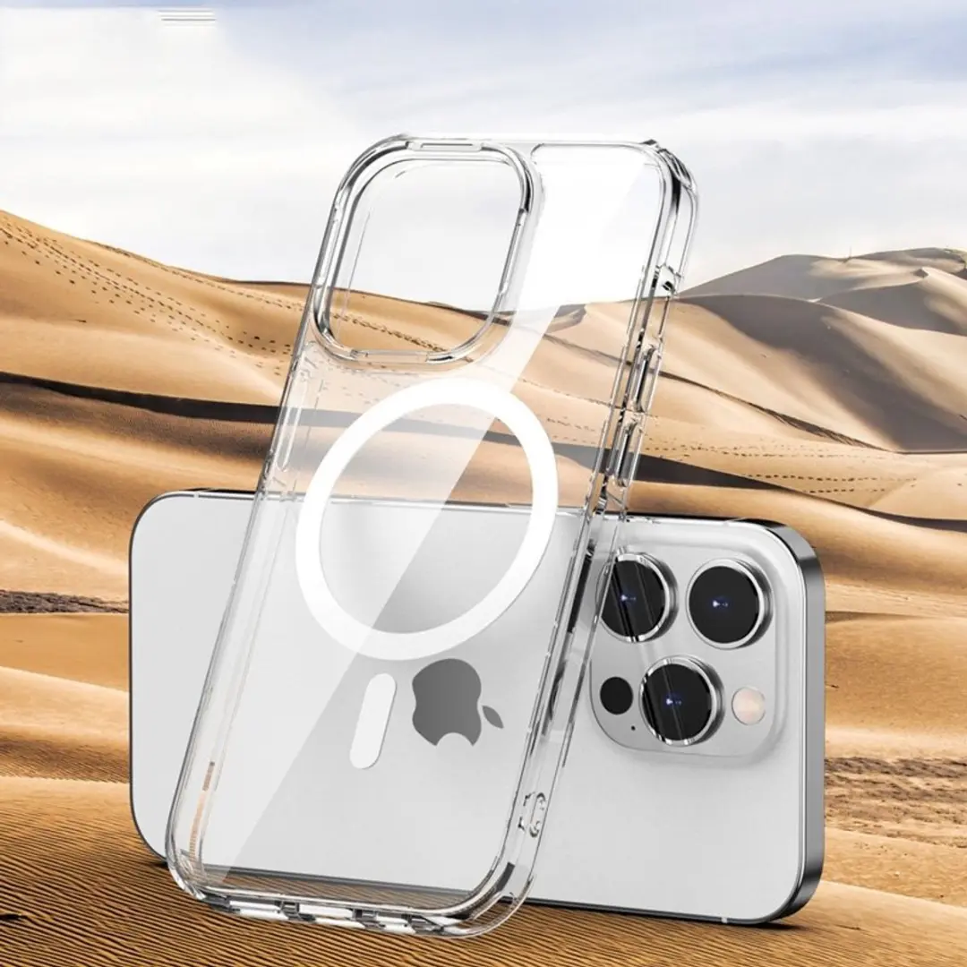 MobiQ Schokbestendige MagSafe Case iPhone 16 Pro 46-00355 - Transparant/Zwart