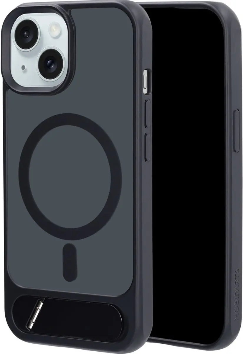 Mobiparts MP-102432 Hoesje iPhone 13/14/15 - MagSafe - Zwart Transparant