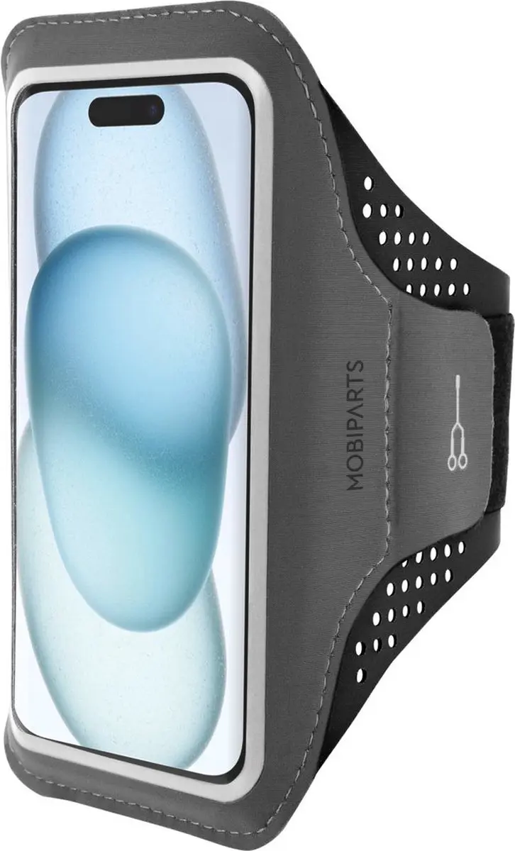 Mobiparts Hardlooparmband iPhone 15 MP-124439 - Zwart - afbeelding 6 van 6