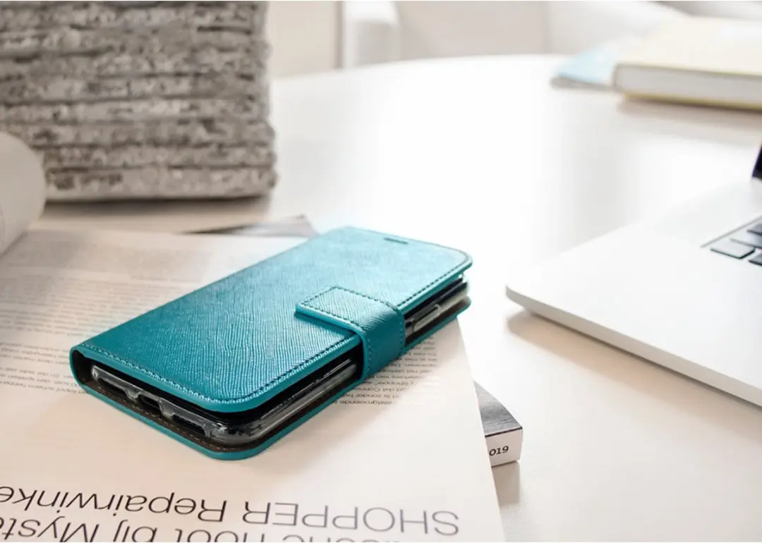 Mobiparts MP-97499 Hoesje Samsung Galaxy A70 - Portemonnee - Blauw/Turquoise