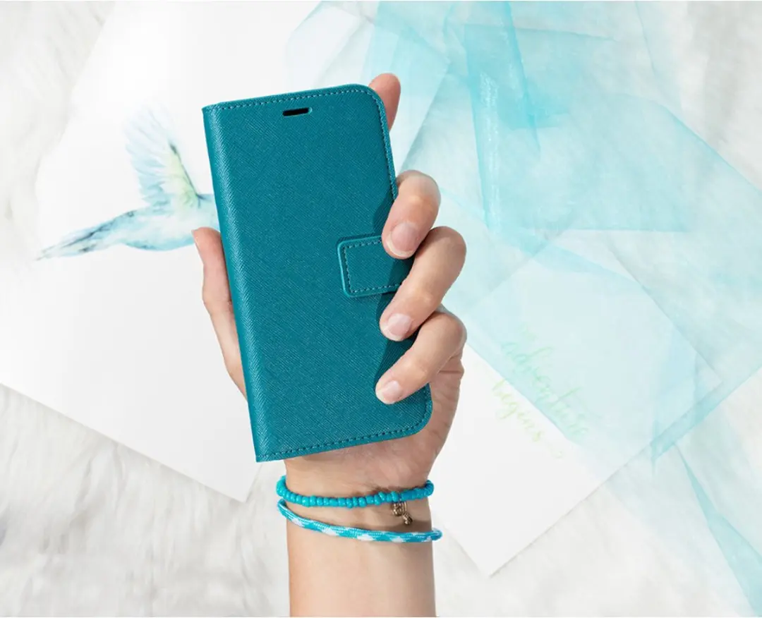 Mobiparts MP-97499 Hoesje Samsung Galaxy A70 - Portemonnee - Blauw/Turquoise