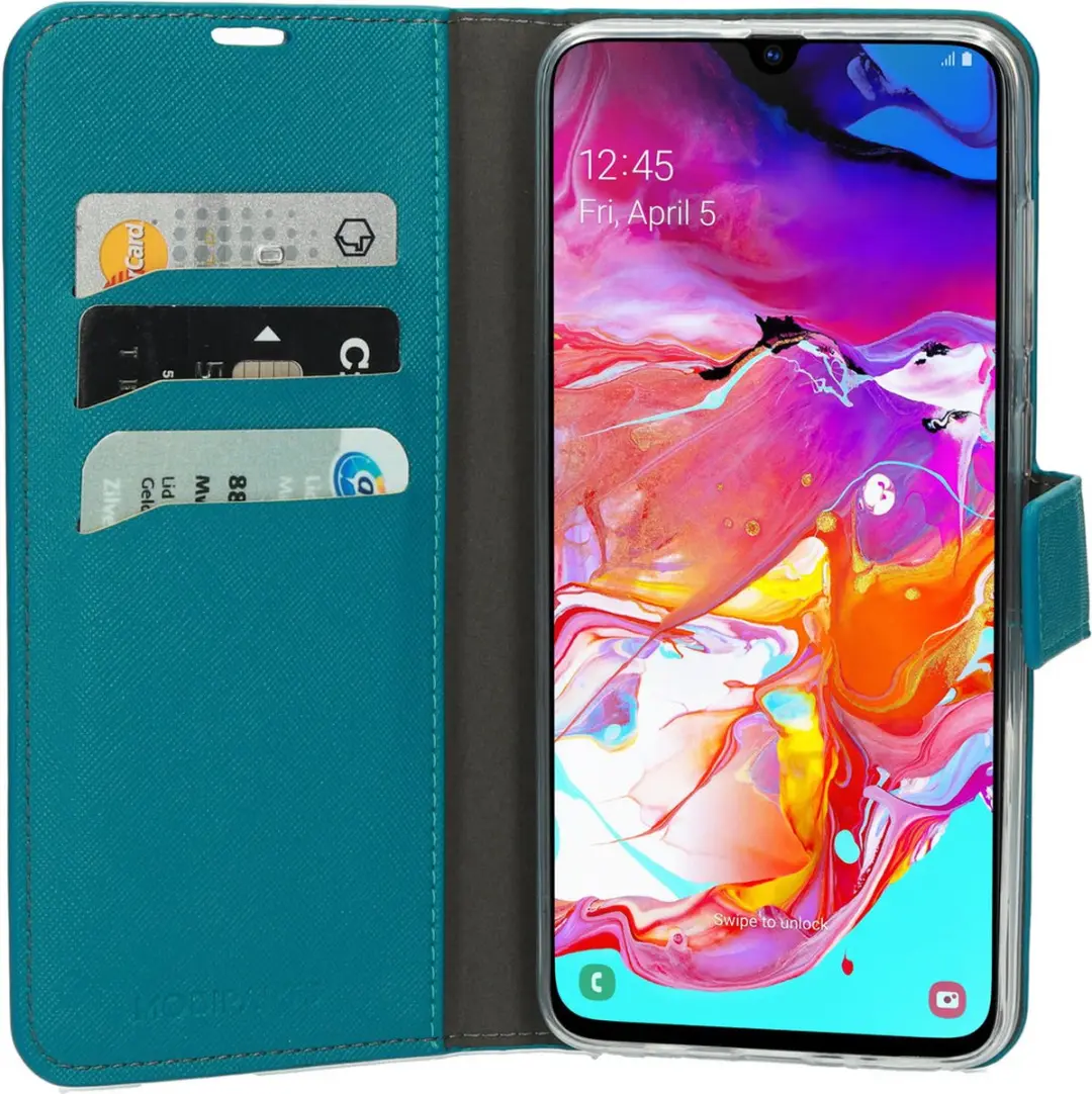 Mobiparts MP-97499 Hoesje Samsung Galaxy A70 - Portemonnee - Blauw/Turquoise - afbeelding 6 van 6