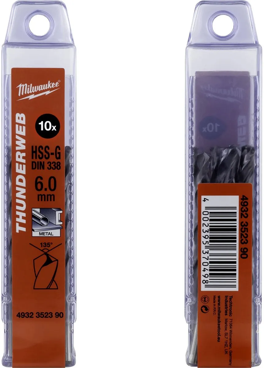 Milwaukee Thunderweb Metaalboren DIN 338 6mm