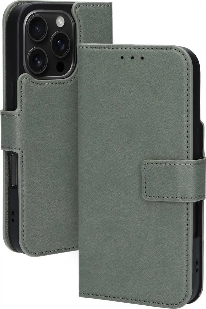 Mobiparts MP-127620 Hoesje iPhone 16 Pro - Wallet Eco Leer Groen - MagSafe - afbeelding 6 van 6