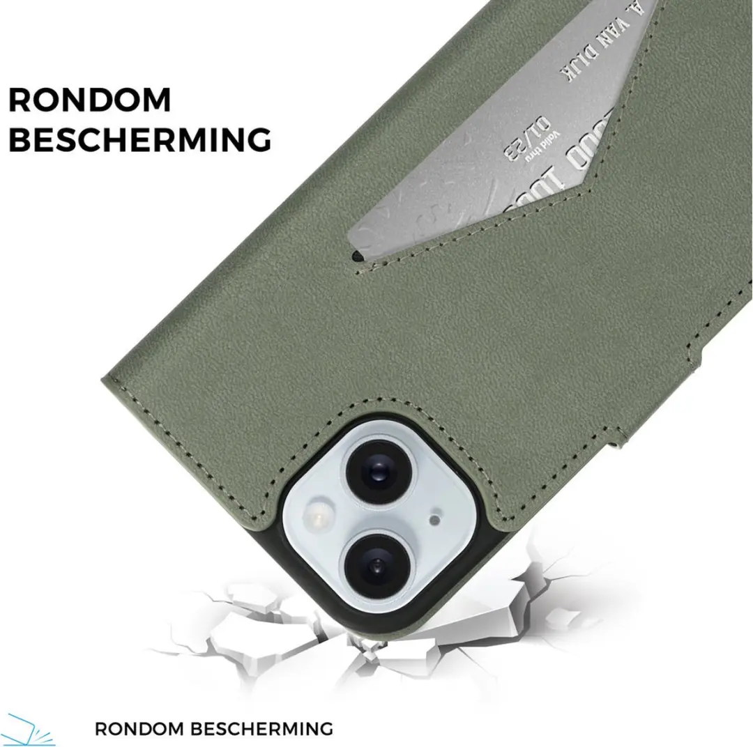 Mobiparts Classic Wallet Hoesje iPhone 15 - Groen - MP-5001824