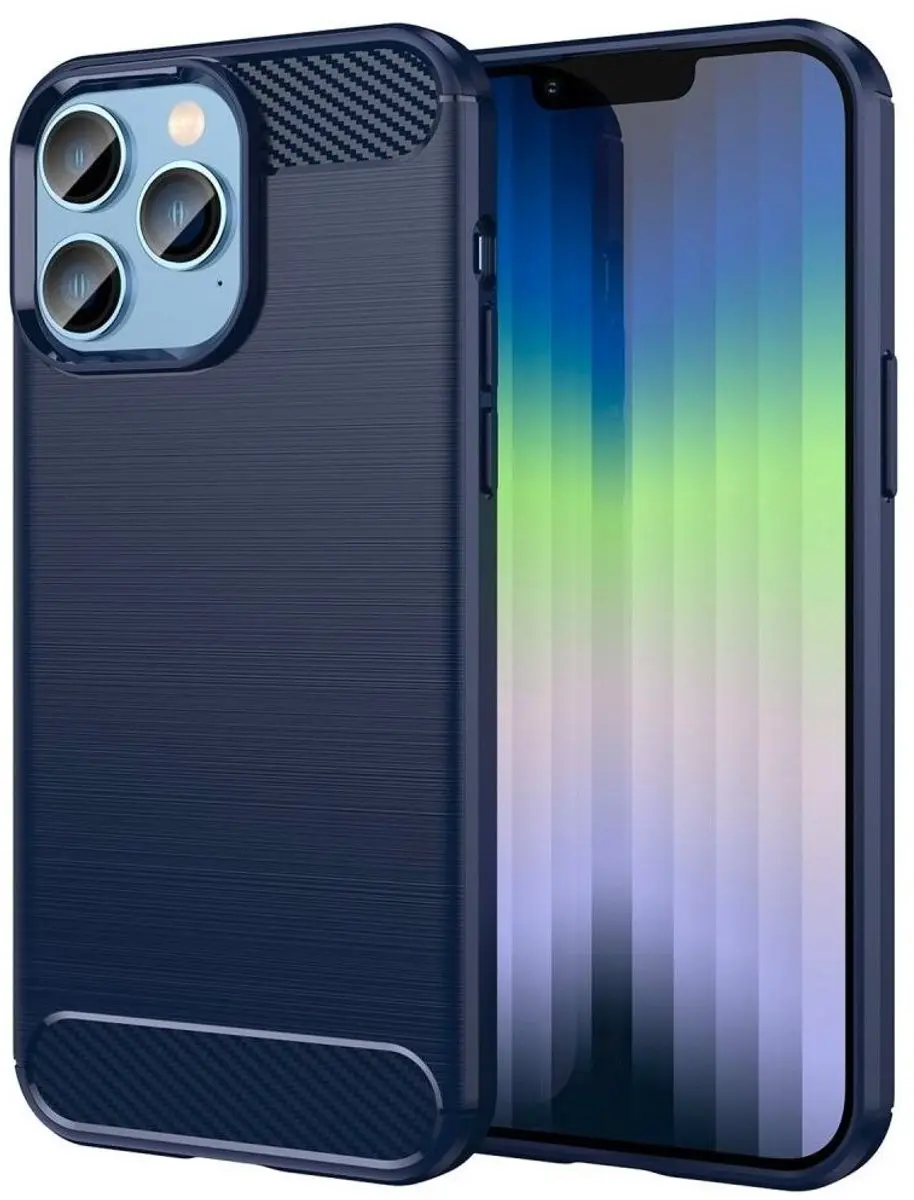 MobiQ Carbon Look Hoesje iPhone 16 Pro Max - Blauw - 46-00370