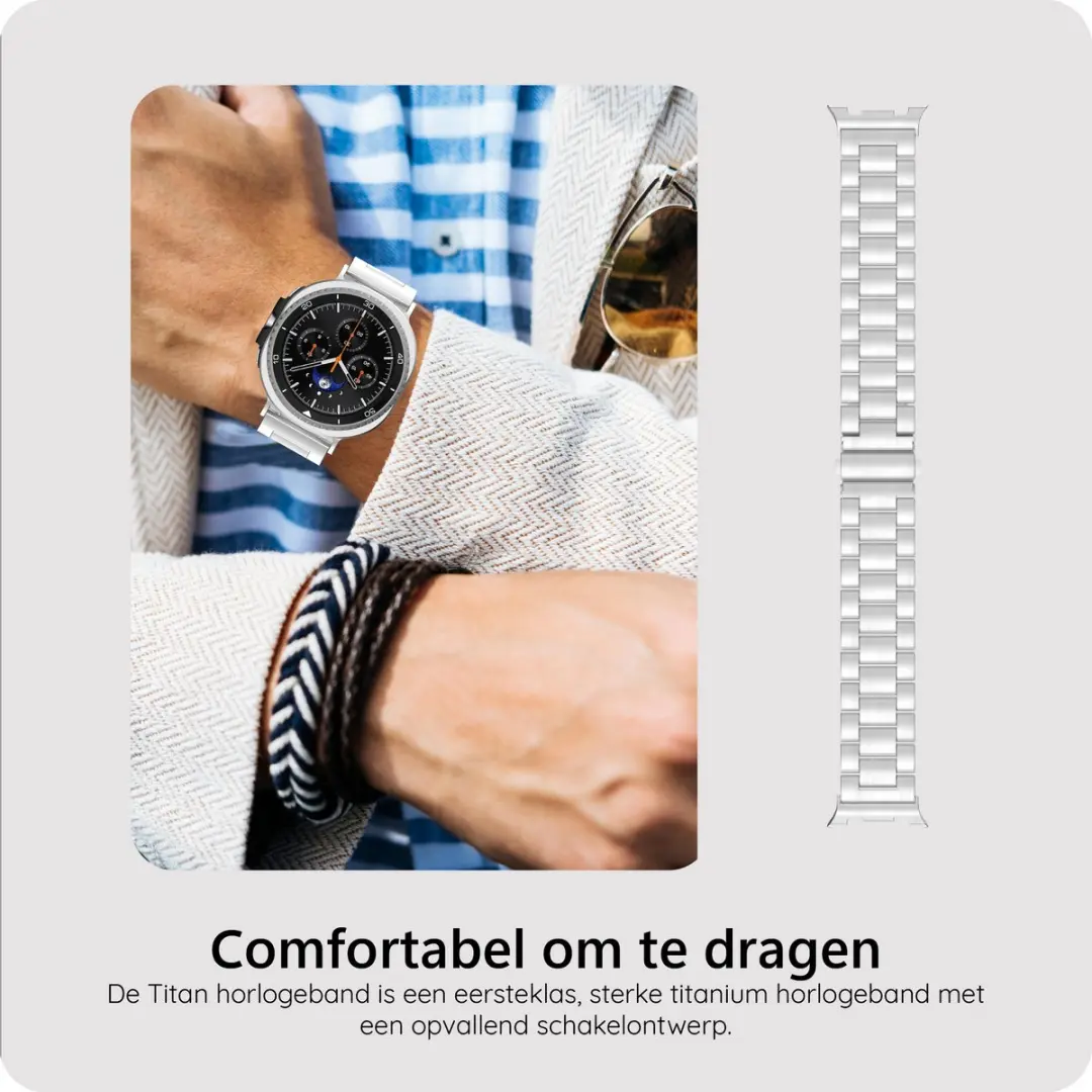 Just in Case cazy Horlogebandje Samsung Galaxy Watch 8 - Grijs