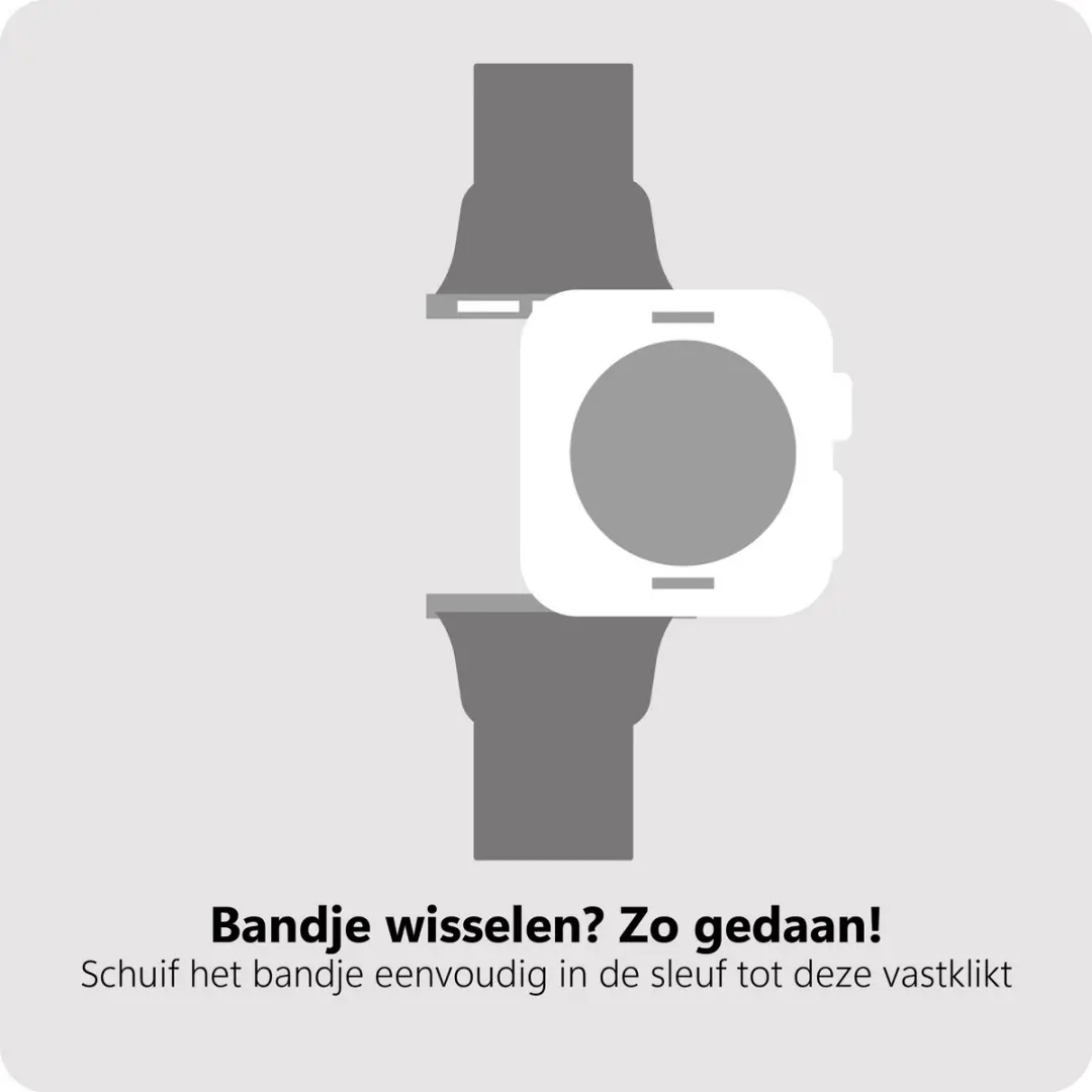 Just in Case cazy Horlogebandje Samsung Galaxy Watch 8 - Grijs