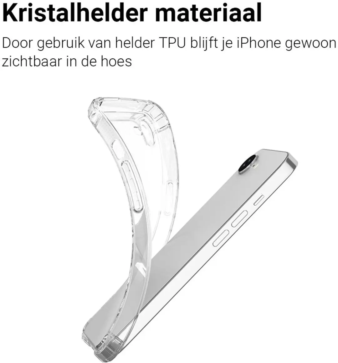 MobiQ Clear Rugged Hoesje iPhone 16e 46-00819 - Transparant