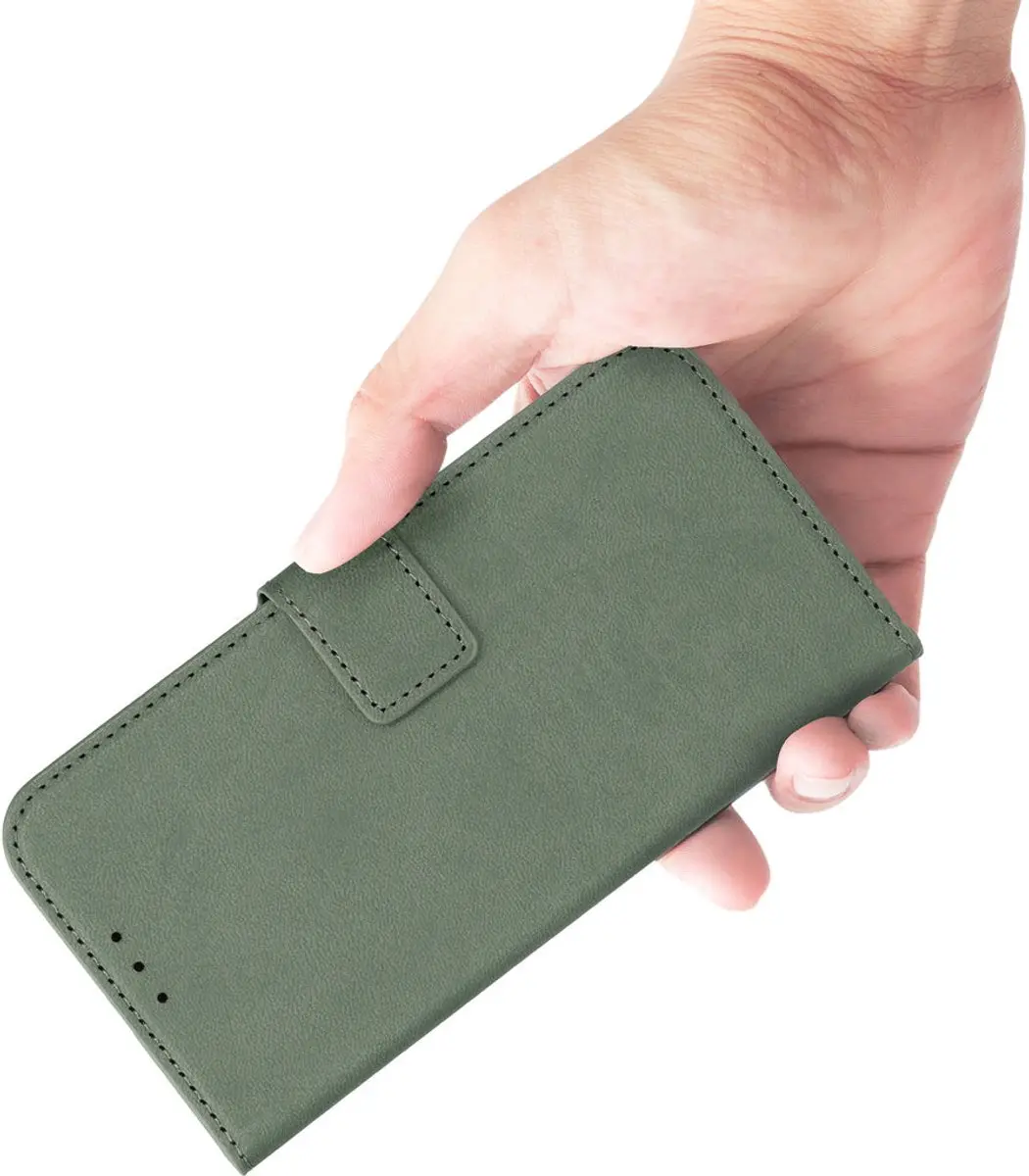 Mobiparts MP-129977 Hoesje iPhone 17 Pro - Wallet Eco Leer Groen