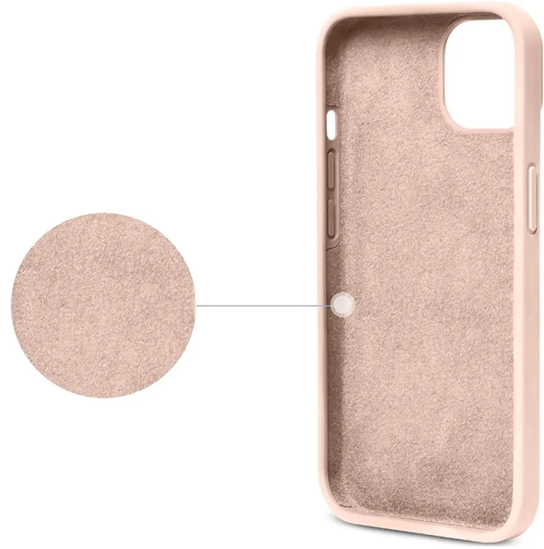 MobiQ Liquid Silicone Hoesje iPhone 13 Mini - lichtroze