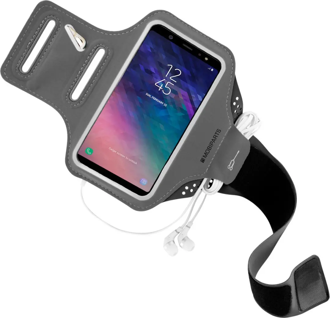 Mobiparts Sportarmband Samsung Galaxy A6 2018 - Zwart - MP-78865