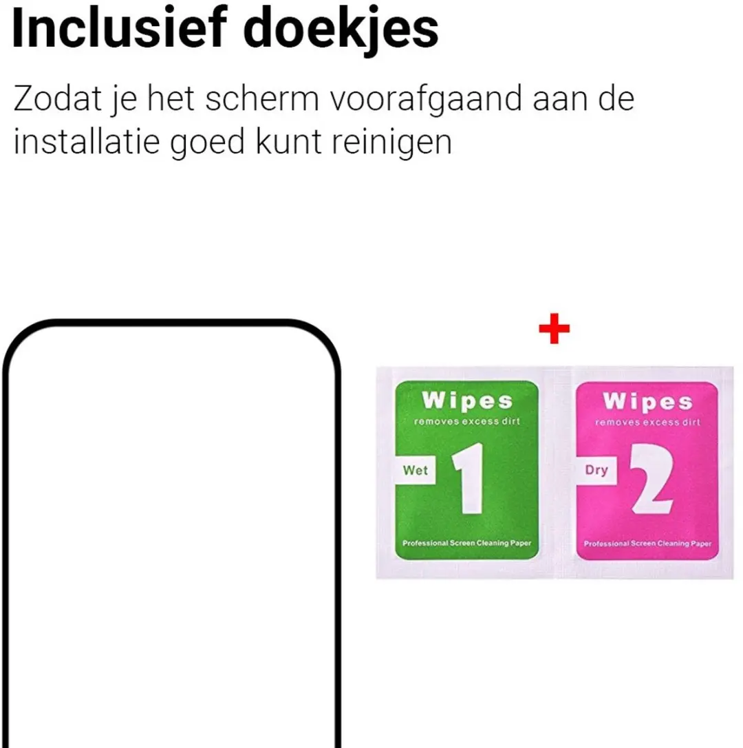 MobiQ Edge-to-edge Glas Screenprotector iPhone 17 Pro Max - Transparant