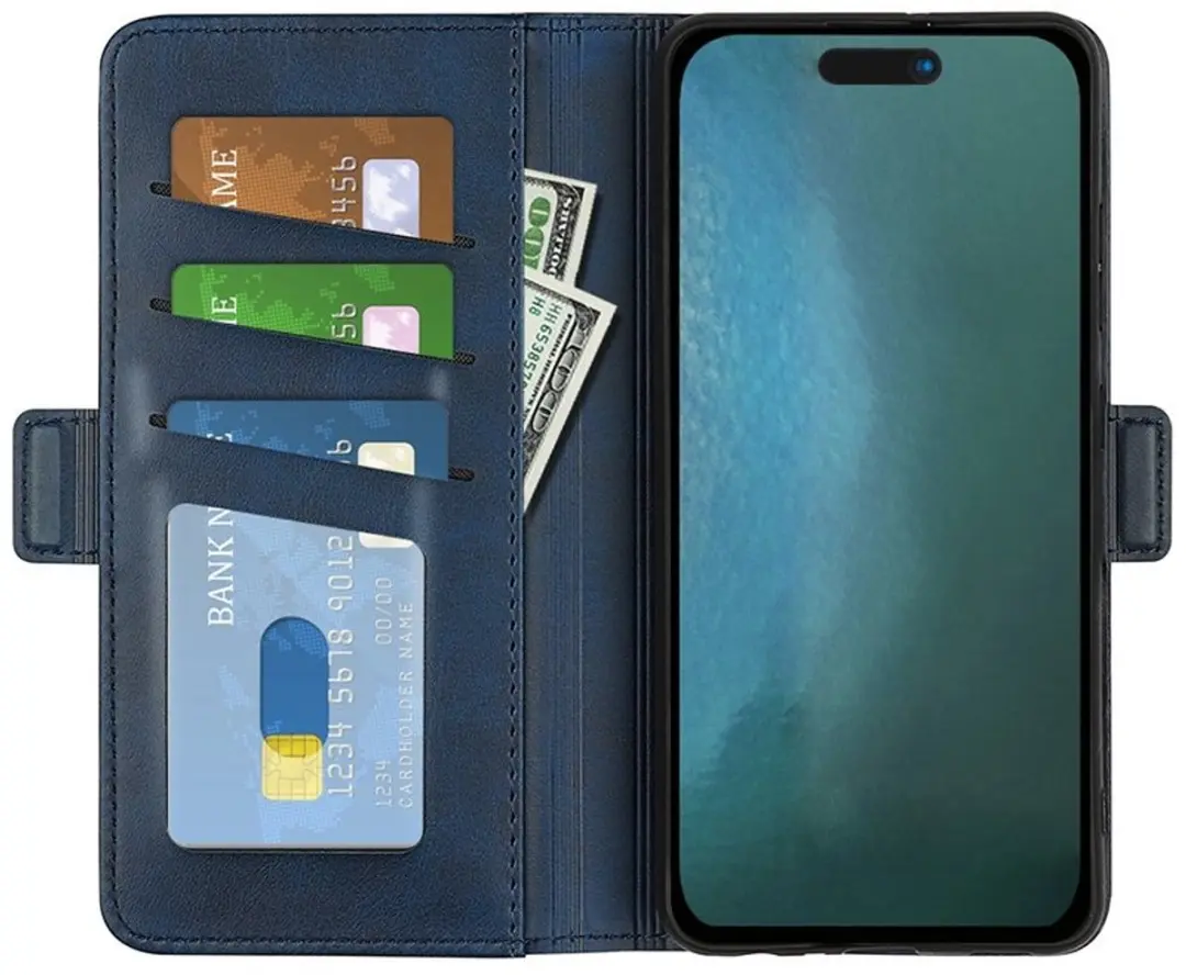 MobiQ PU Lederen Wallet Case iPhone 16 Pro 46-00307