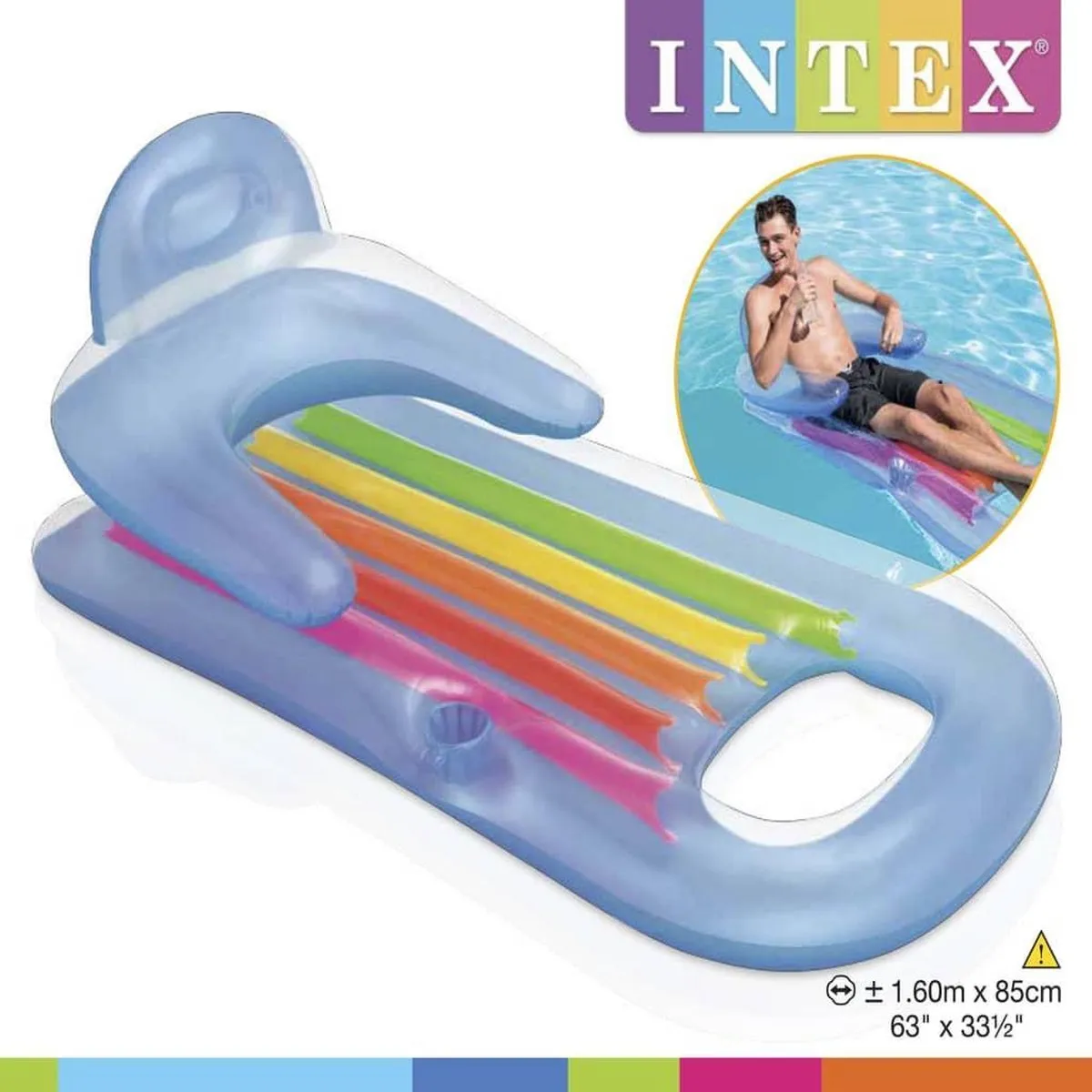 Intex King Kool Ligbed 160x85cm - Multikleur