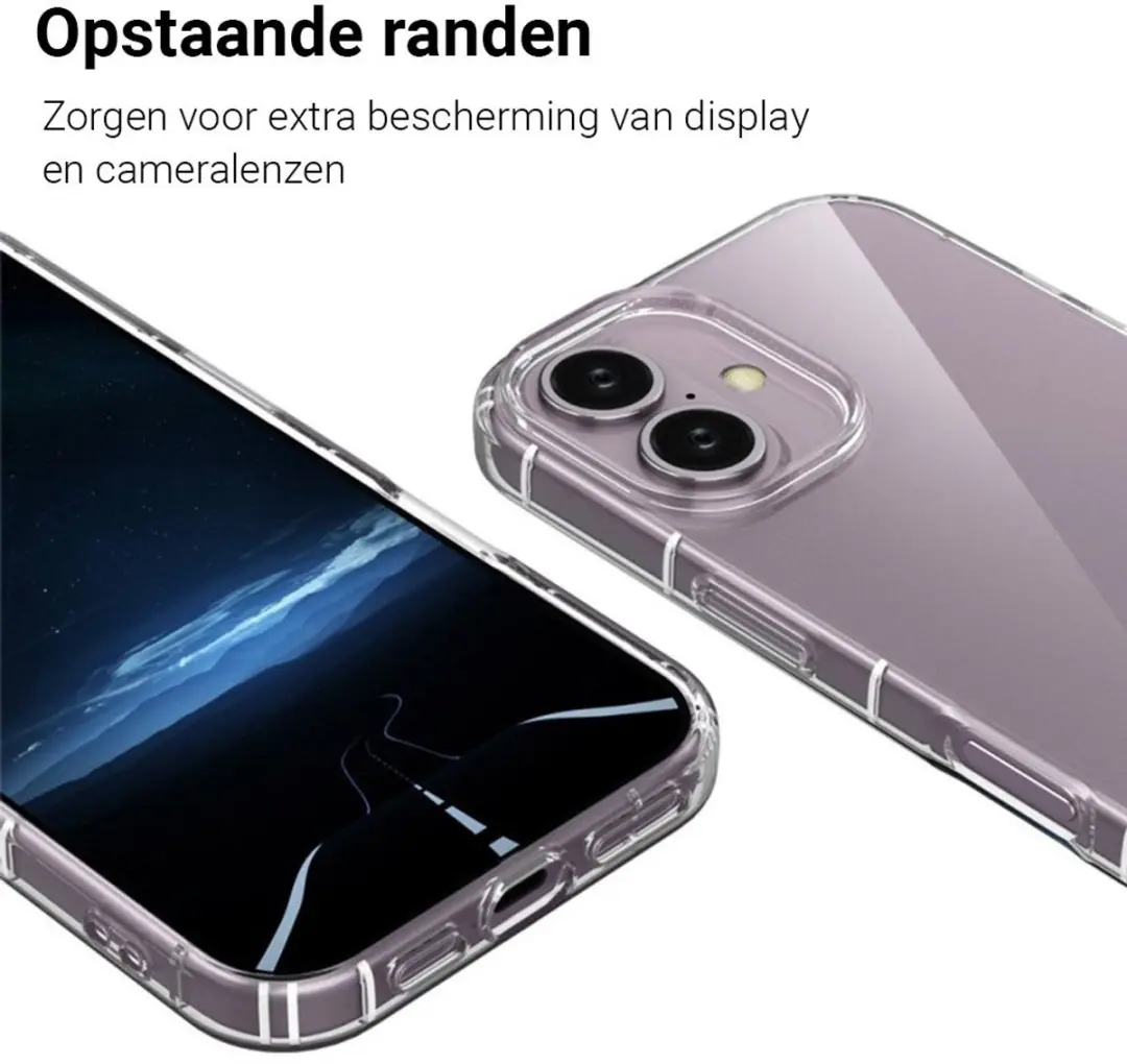 MobiQ iPhone 16 Plus Hoesje 46-00128 - Transparant