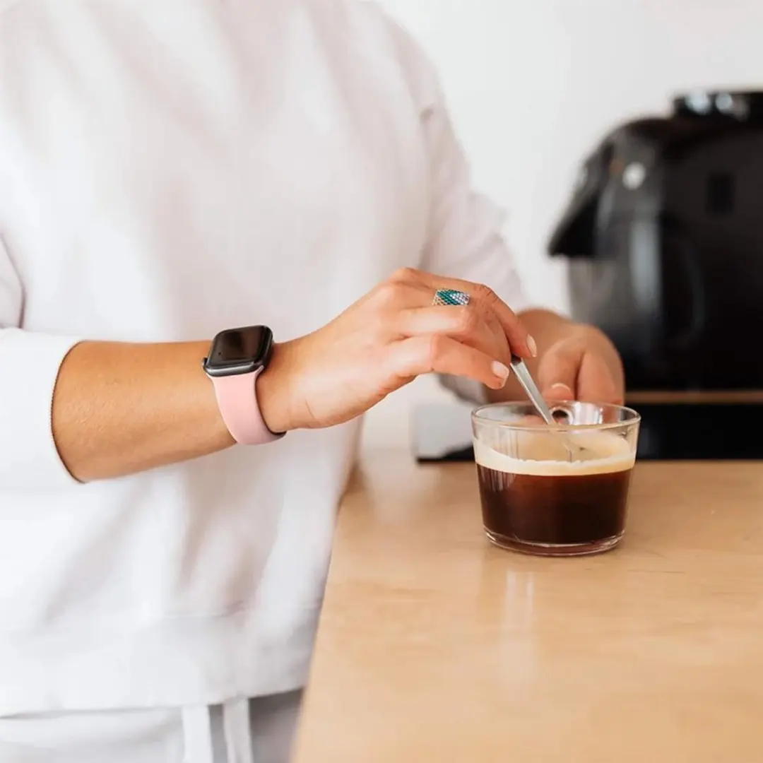 MobiQ Siliconen Bandje Apple Watch 42mm - Lichtroze
