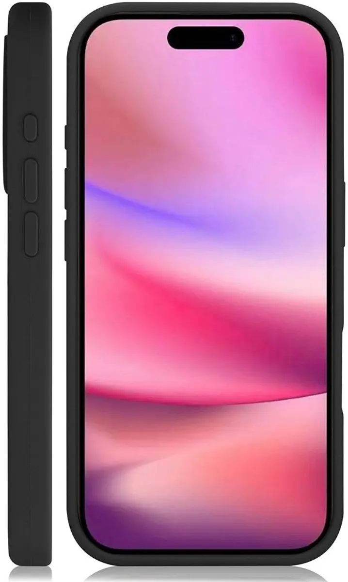 MobiQ Liquid Siliconen Hoesje iPhone 17 Pro 46-01337 - Zwart