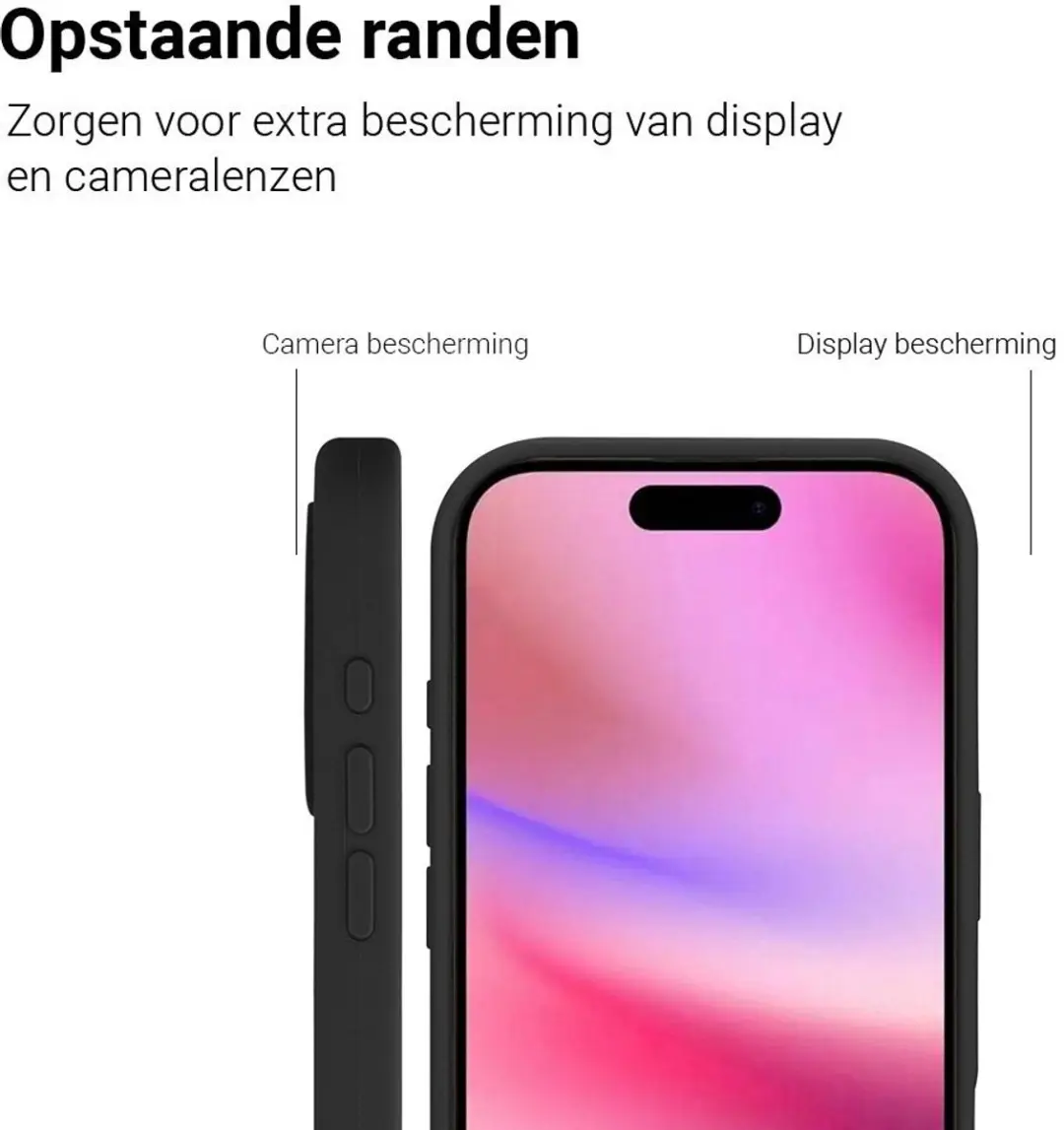 MobiQ Liquid Siliconen Hoesje iPhone 17 Pro 46-01337 - Zwart