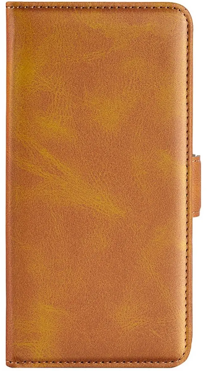 MobiQ PU Lederen Wallet Case iPhone 16 Plus 46-00191 - lichtbruin