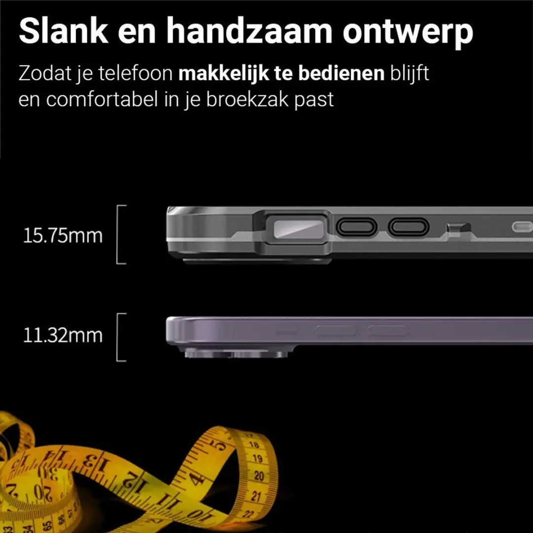 MobiQ Waterdicht Hoesje iPhone 17 46-01169 - Zwart