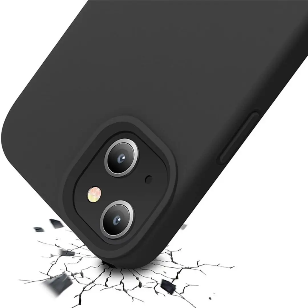 MobiQ iPhone 15 Siliconen Hoesje - Zwart - 13-02643