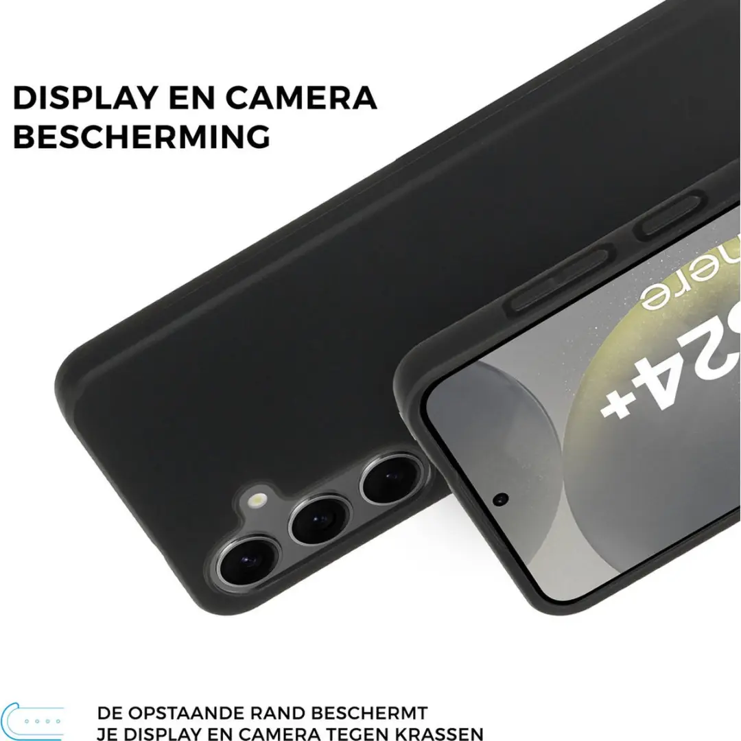 Mobiparts Classic TPU Hoesje MP-5002058 - Samsung Galaxy S24 Plus - 2x Glas Screenprotectors - Zwart