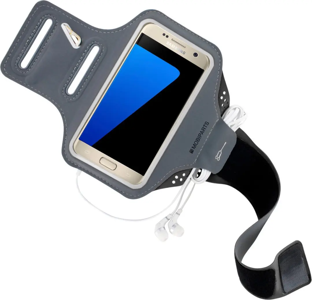 Mobiparts Hardlooparmband Samsung Galaxy S7 - Zwart - MP-SACF-S7-01