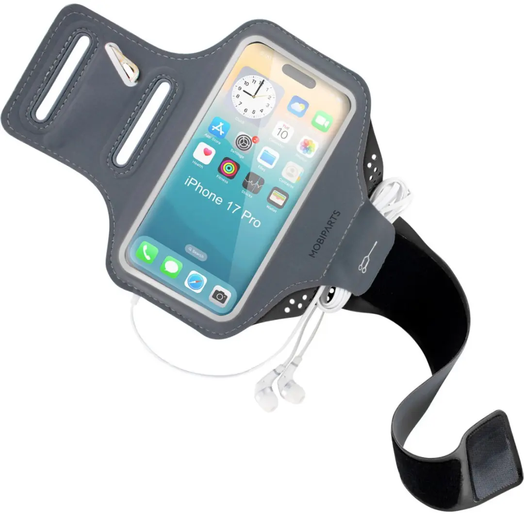 Mobiparts Hardlooparmband MP-130102 - iPhone 17 Pro - Zwart