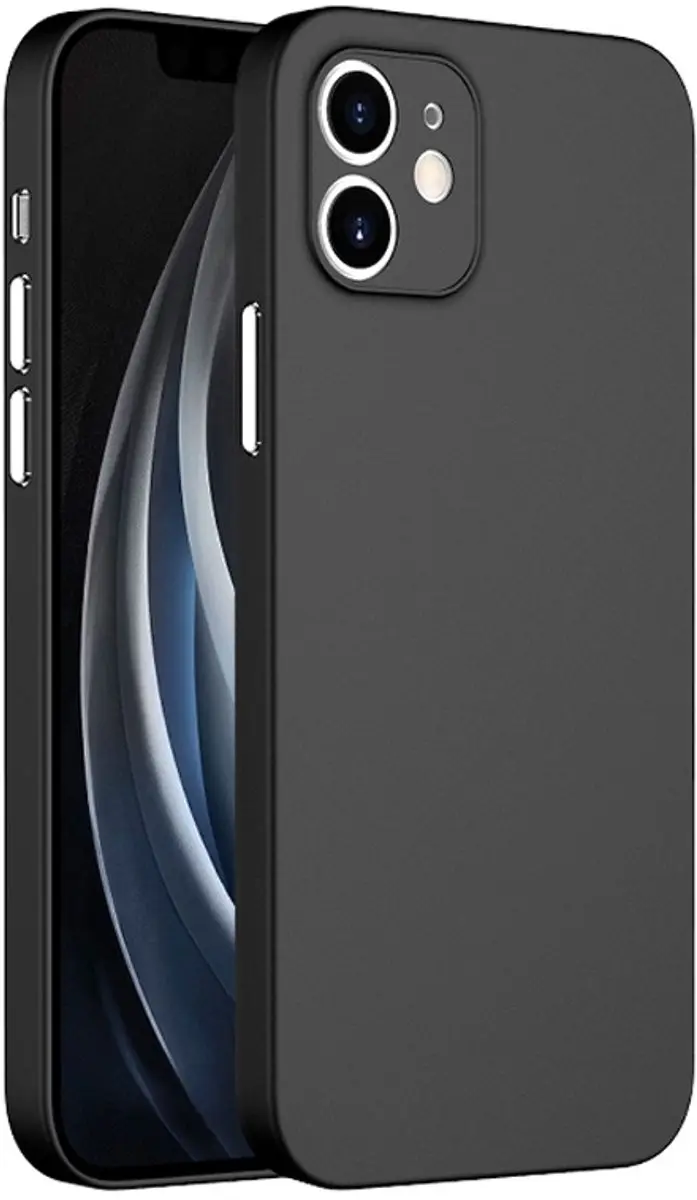 MobiQ 13-00017 Ultra Dun Hoesje - iPhone 12 Pro - Zwart