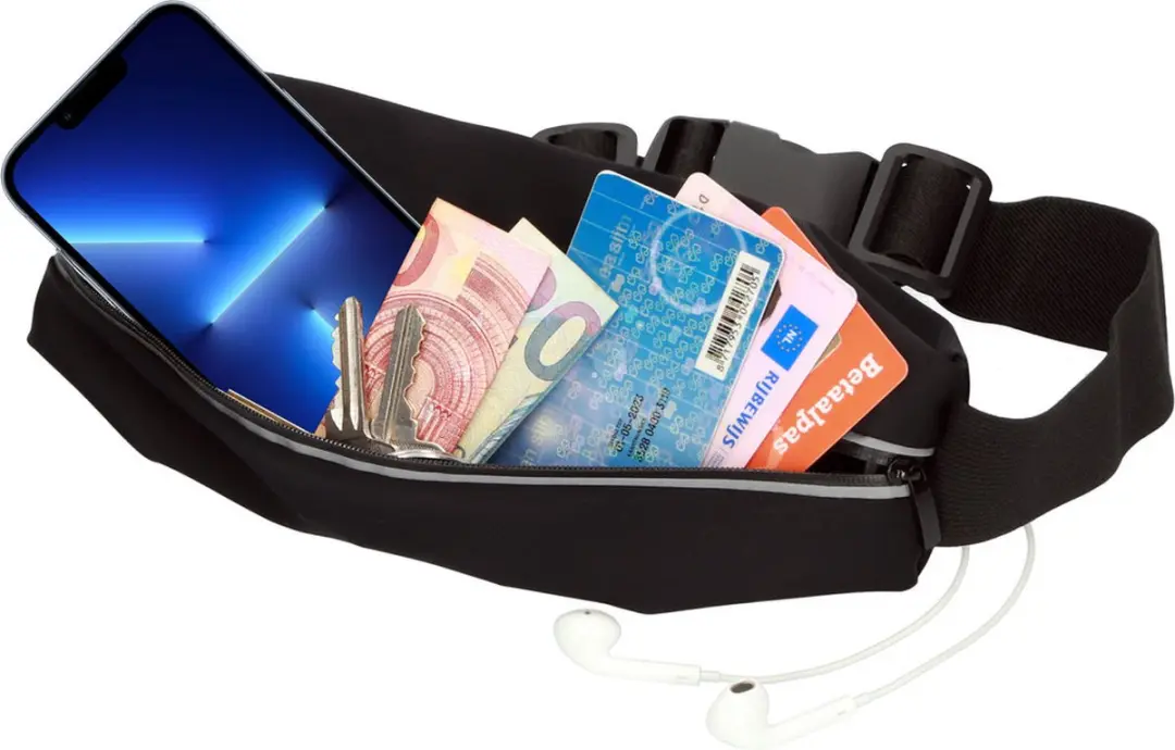 Mobiparts Comfort Fit Sport Belt MP-118661 - Apple iPhone 13 Pro Max - 5 Pasjes - Zwart