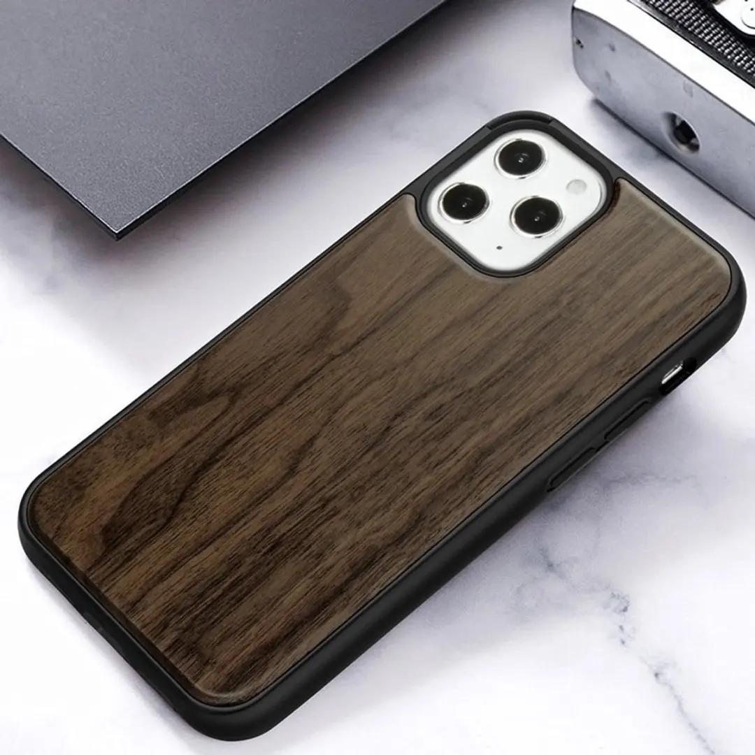 MobiQ Houten Hoesje iPhone 16 Plus Walnoot - 46-00170