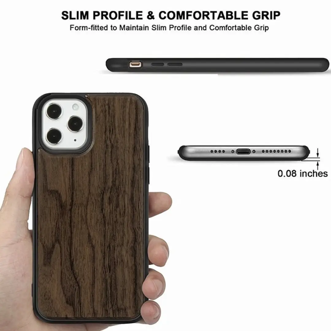MobiQ Houten Hoesje iPhone 16 Plus Walnoot - 46-00170