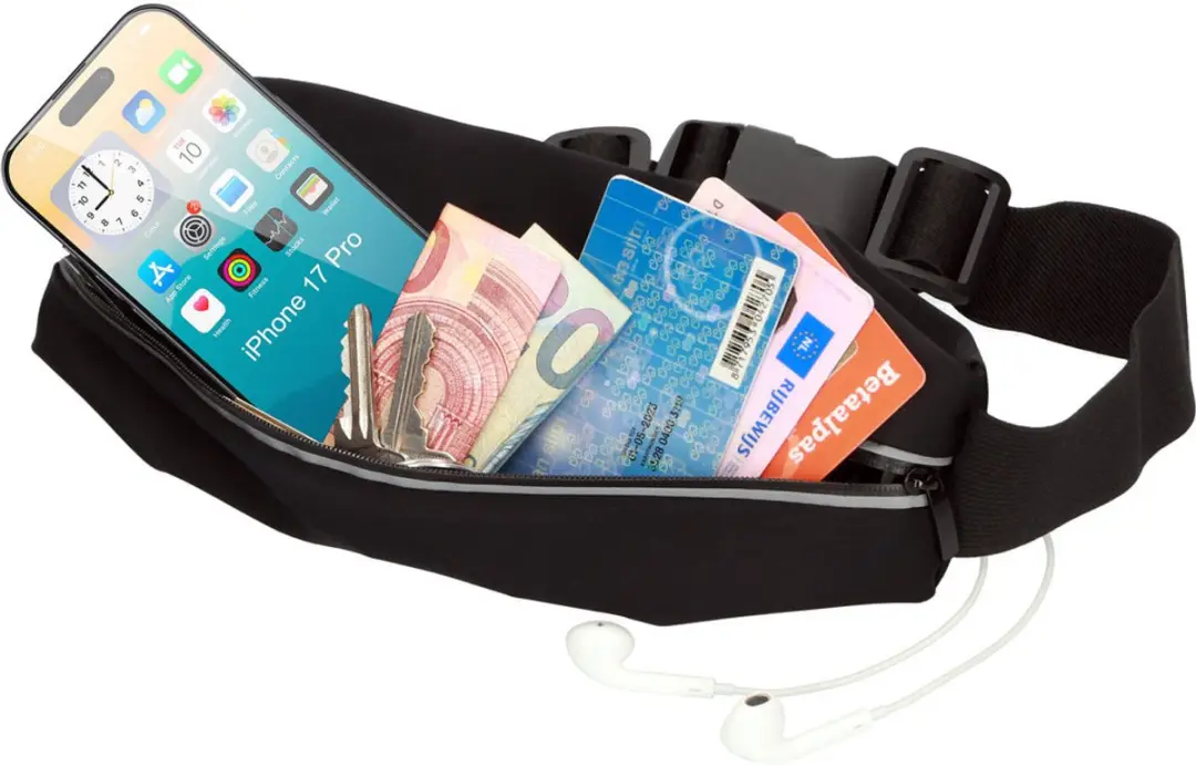 Mobiparts Comfort Fit Sport Belt MP-130106 - iPhone 17 Pro - Zwart