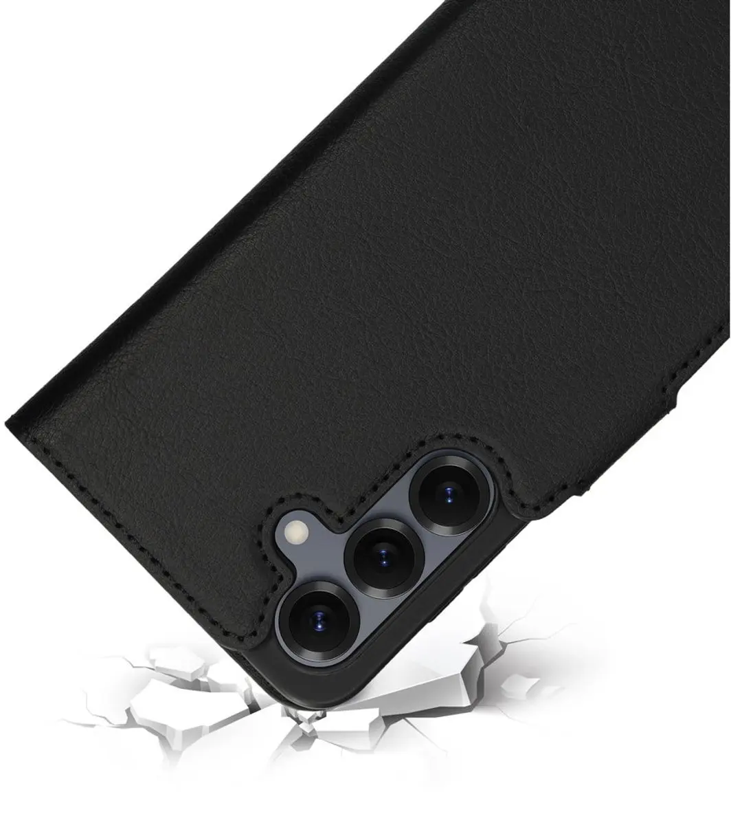 Mobiparts MP-128573 Hoesje Samsung Galaxy S25 - Wallet - Eco Leer - Zwart