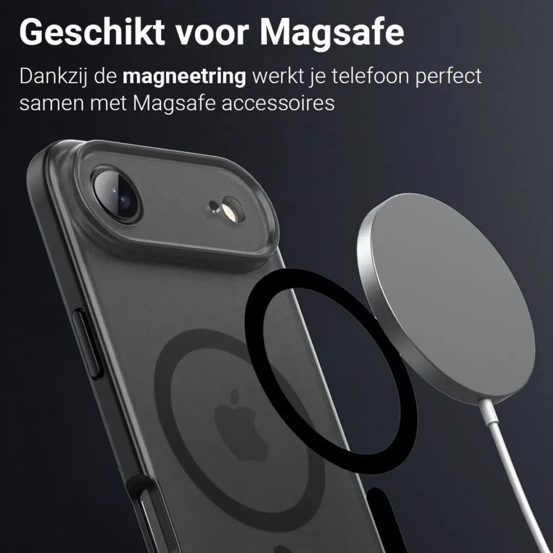 MobiQ Frosted MagSafe Bumper 46-01328 - iPhone 17 Air Grijs