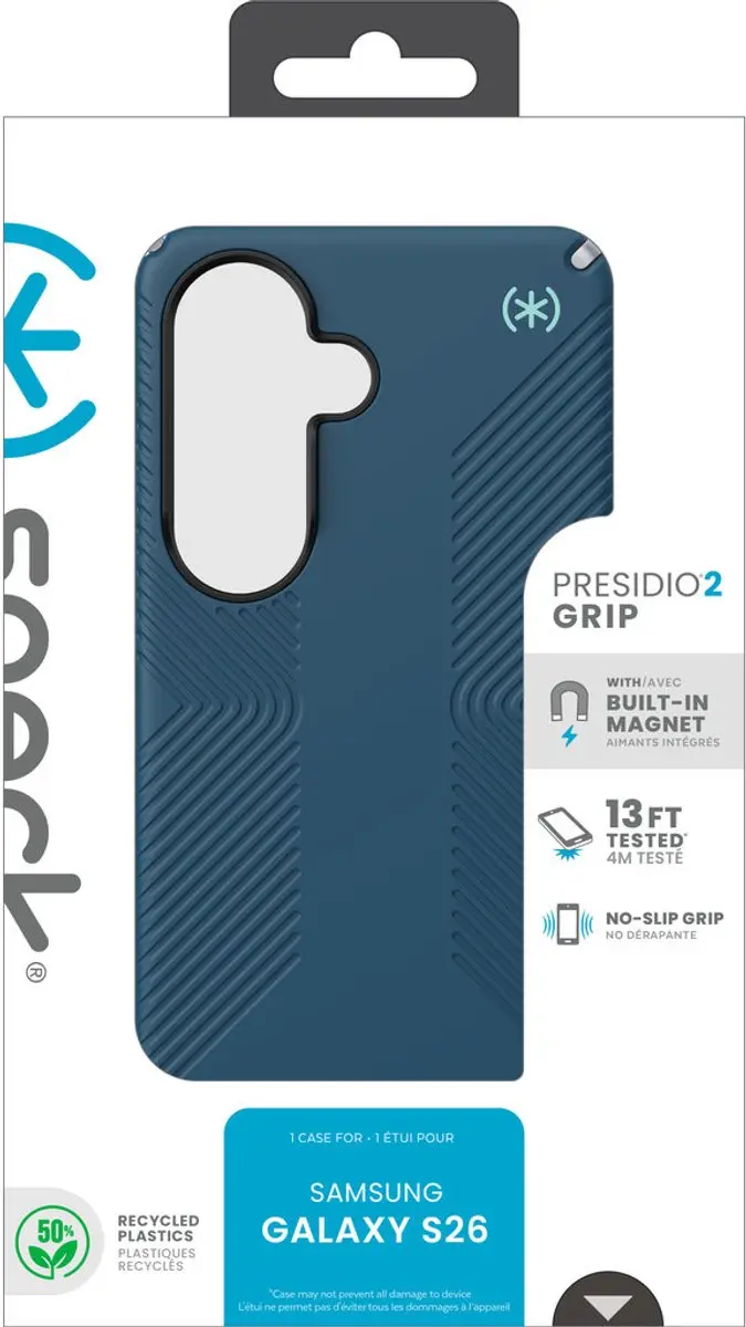 Speck Presidio2 Grip 151058-3261 Hoesje - Samsung Galaxy S26 - Blauw
