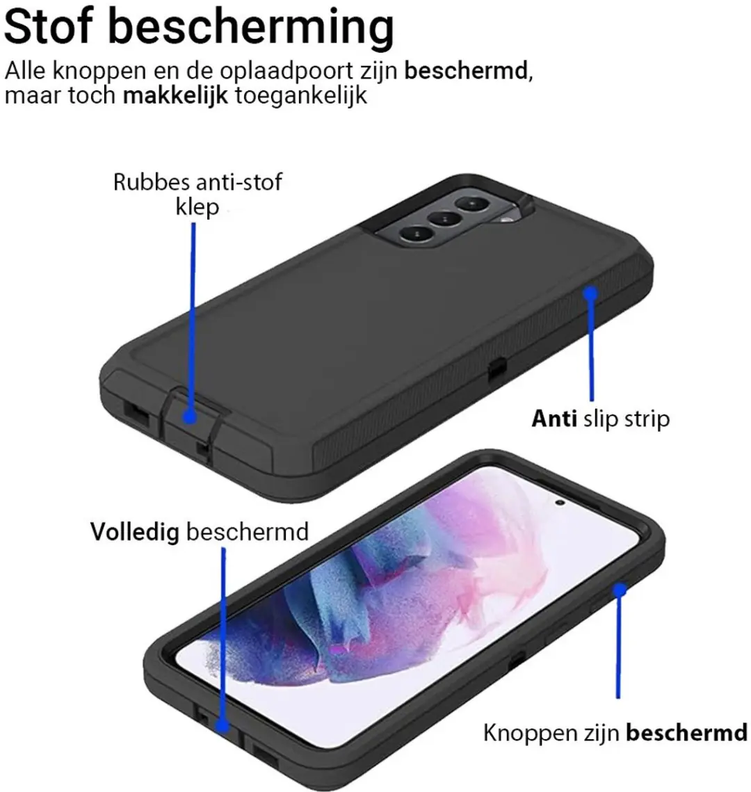 MobiQ Samsung Galaxy S21 Plus Hoesje 13-03376 - Zwart
