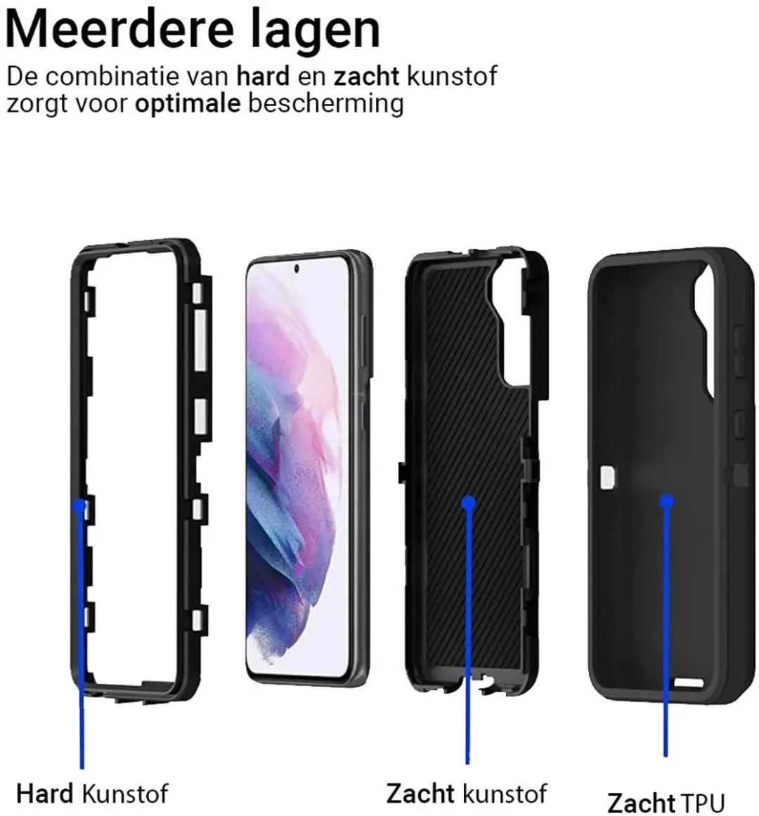 MobiQ Samsung Galaxy S21 Plus Hoesje 13-03376 - Zwart