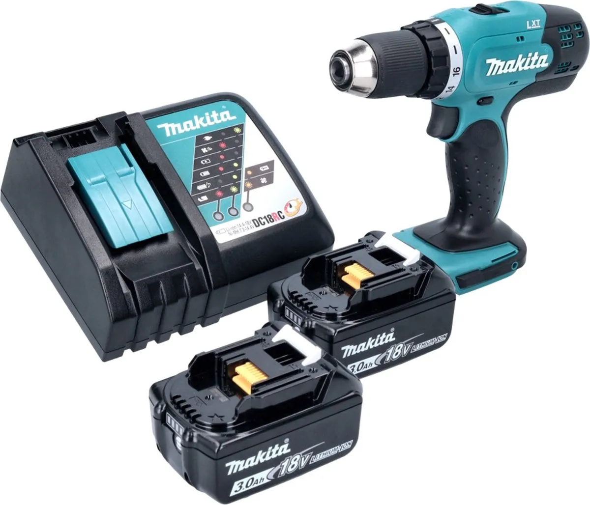 Makita DDF453RF Accuboormachine 18V - 2x 3.0Ah + Lader - afbeelding 4 van 5