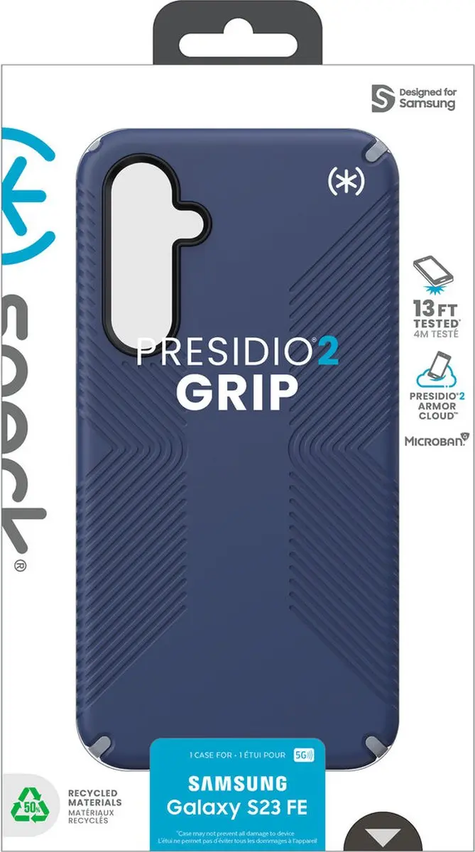 Speck Presidio2 Grip 150589-3206 Hoesje - Samsung Galaxy S23 FE - Blauw