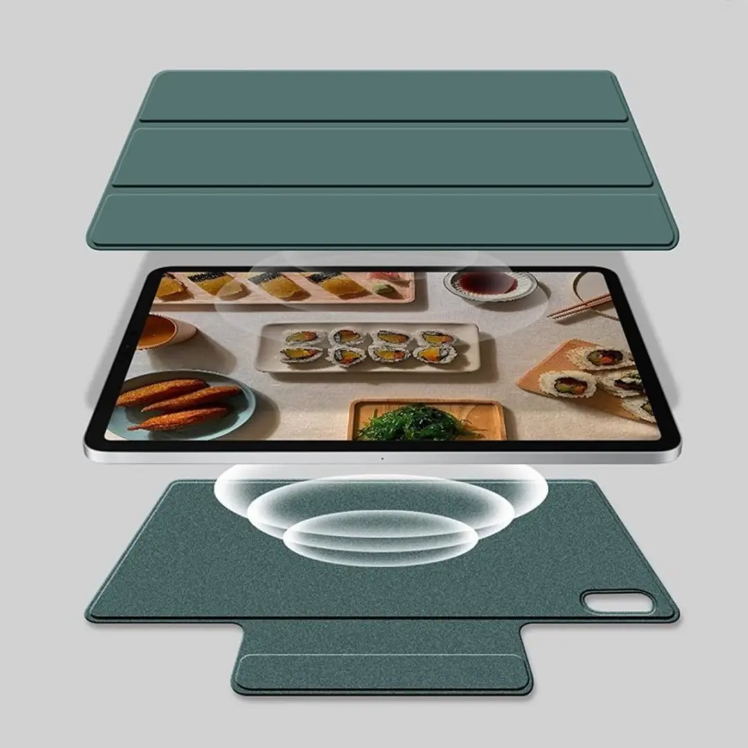 MobiQ Magnetische Folio Case 46-01766 - iPad Air 11 (2026) - Donkergroen