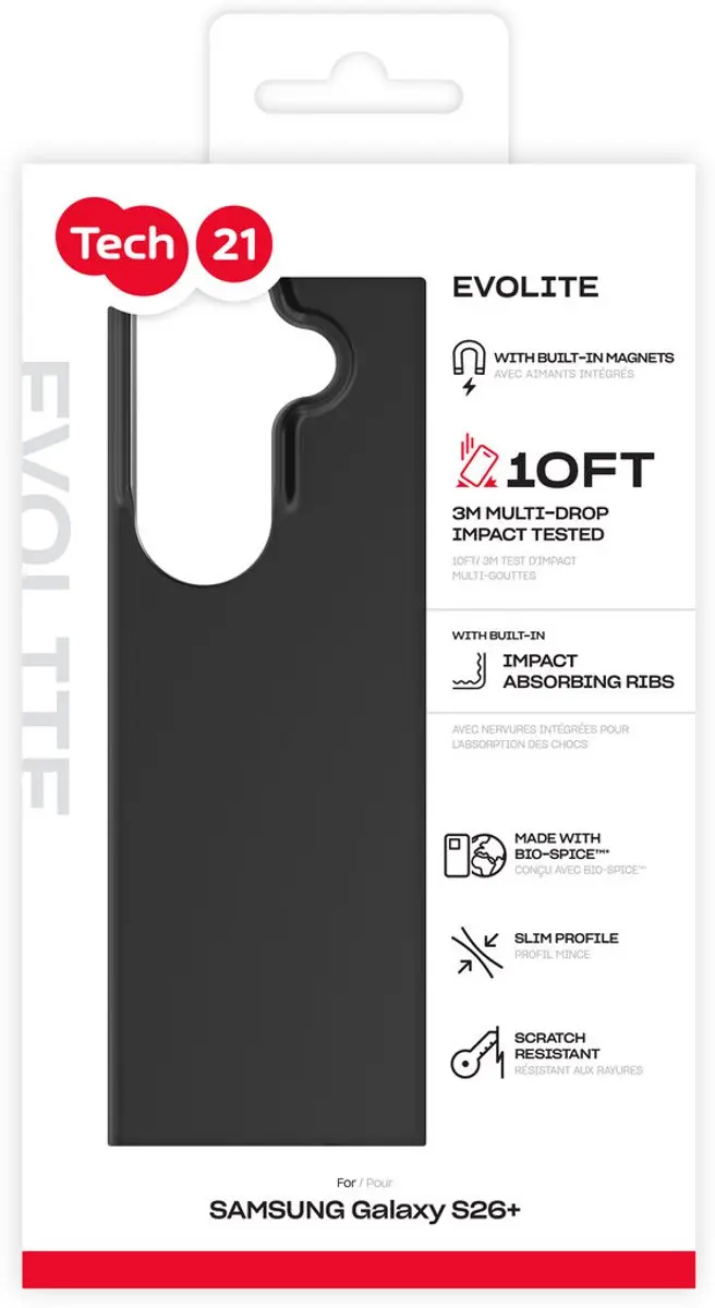 Tech21 Samsung Galaxy S26 Plus EvoLite T21-11557 Hoes - Zwart