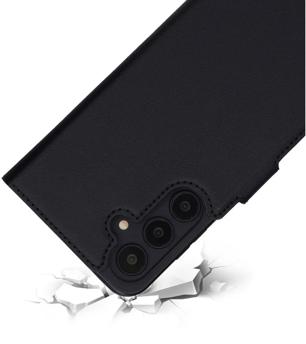Mobiparts MP-130958 Hoesje Samsung Galaxy S25 FE - Wallet - Eco Leer - Zwart