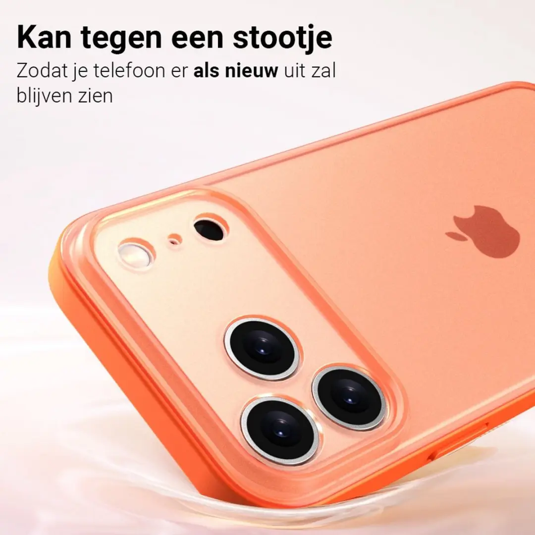 MobiQ Frosted Rugged Bumper Hoesje iPhone 17 Pro Max - Blauw - MPN 46-01485