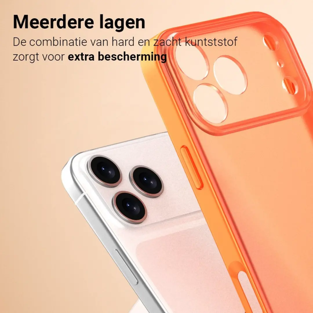 MobiQ Frosted Rugged Bumper Hoesje iPhone 17 Pro Max - Blauw - MPN 46-01485