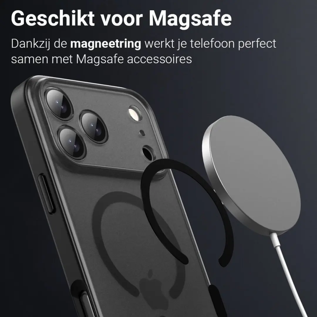 MobiQ Frosted MagSafe Bumper 46-01516 - iPhone 17 Pro Max - Grijs