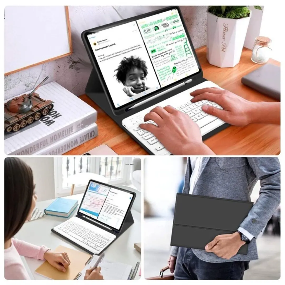 MobiQ Toetsenbordhoes iPad 11e Gen 46-00809 - 11 inch - Zwart