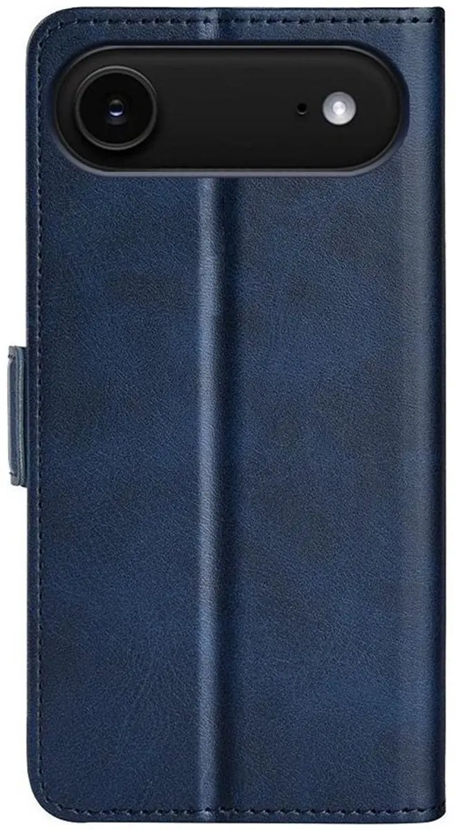 MobiQ PU Lederen Wallet Hoesje iPhone 17 Air - blauw - 46-01285